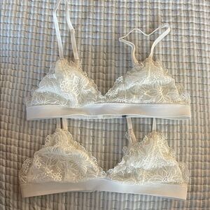Aerie Off White Lace Bralette